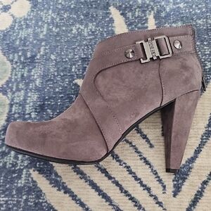 G by Guess Charcoal Ankle Booties